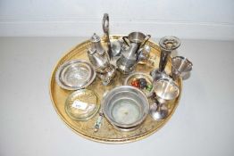 Tray of silver plated wares