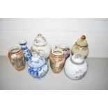 Mixed Lot: Various modern Oriental vases and covered jars, variety of designs