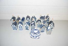 A quantity of Dutch house shaped miniature spirit bottles