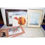 Mixed Lot: Various assorted framed and loose prints, volume music book In a Persian Garden, etc