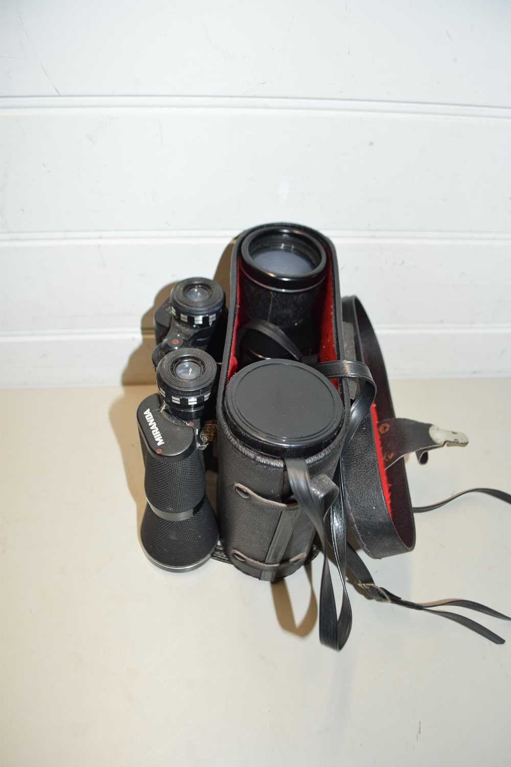 Pair of vintage Miranda 16x50 binoculars and a pair of Korean Polar binoculars 10x50