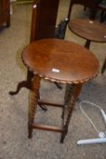 Small oak table on barley twist legs