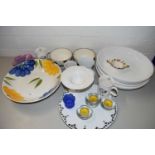 Mixed Lot: Modern floral bowls, various candle holders etc