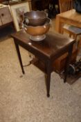 Early 20th Century folding card table on tapering legs