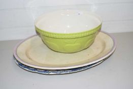 Mason Cash mixing bowl together with two meat plates