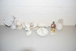 Mixed Lot: Various assorted cream glazed ornaments