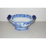 Large 19th Century blue and white soup terrine