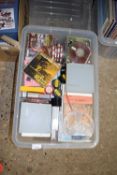 Large box of assorted film reels