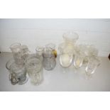 Mixed Lot: Various glass jugs, vases etc