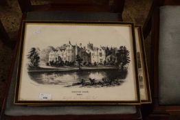 Mixed Lot: Black and white print Gilston Park and one other