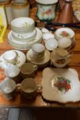 Quantity of Doverstone table wares together with a quantity of Staffordshire fruit decorated tea