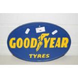 Cast iron wall plaque marked Goodyear Tyres