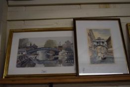 Maurice Hill, The House Bridge, Little Venice, watercolour, framed and glazed together with a