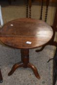 19th Century oak circular topped occasional table on tripod base