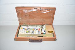 An artists case with paint