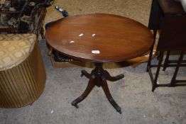 Oval topped occassional table