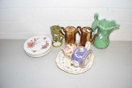 Mixed Lot: Assorted ceramics to include Sylvac jug and vase, Sadler royal commemorative teapot and