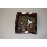 Box of vintage copper coinage, Georgian and later, much worn throughout