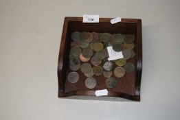 Box of vintage copper coinage, Georgian and later, much worn throughout