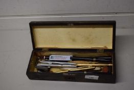 Box of various assorted vintage pens