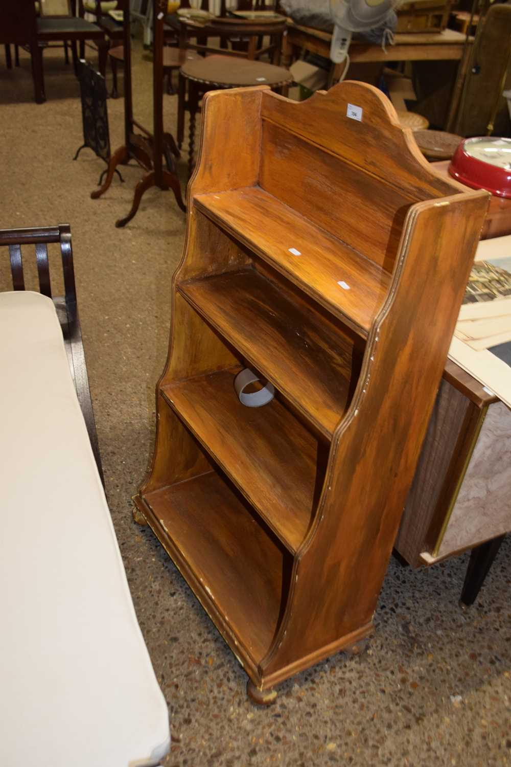 Hardwood waterfall style bookcase