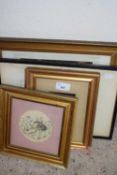 Mixed Lot: Four assorted pictures and prints to include Wordley, study of a badger and others