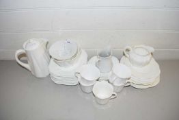 Quantity Shelley white glazed tea wares