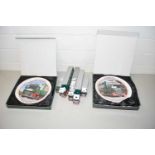 Mixed Lot: Eddie Stobart model lorries and accompanying decorative plates