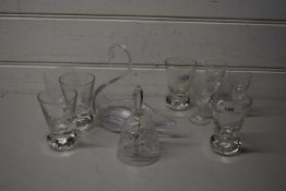 Mixed Lot: Various assorted drinking glasses, swan shaped dish etc