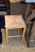 Small rush seated stool