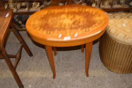 Continental inlaid table with musical mechanism