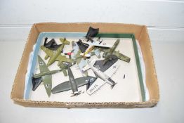 Box of various die case model planes