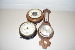 Mixed Lot: Three assorted barometers
