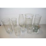Mixed Lot: Various modern clear glass vases