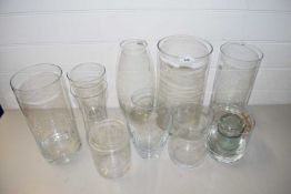 Mixed Lot: Various modern clear glass vases