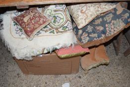 Box of various assorted cushions