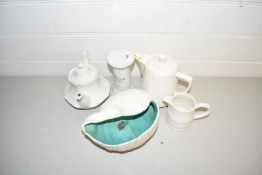 Mixed Lot: A Poole shell formed dish plus various tea wares