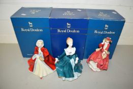 Three Royal Doulton figurines, Rachel, Janine, Top of the Hill
