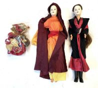 Pair of vintage unboxed 1998 Star Wars Episode 1 Queen Amidala dolls by Hasbro. To include: Hidden