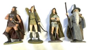 A collection of medium Danbury Mint Lord of the Rings figurines in original boxes, to include: -