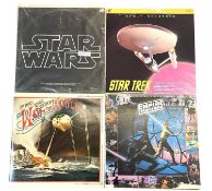Mixed lot of vintage Sci-Fi Vinyl LPs to include: - 1977 Star Wars Original Soundtrack, Double Vinyl