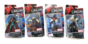 A mixed lot of carded and boxed Spider-Man collectible figurines to include: - Hasbro: Spider-Man