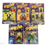 A mixed lot of highly collectible vintage 1990s ToyBiz Spider-Man collectible figurines in