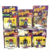 A mixed lot of vintage highly collectible 1990s ToyBiz Spider-Man collectible figurines in