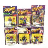 A mixed lot of vintage highly collectible 1990s ToyBiz Spider-Man collectible figurines in