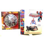 A mixed lot of Spider-Man homewares, to include: - Spider-Man animated telephone in original box -