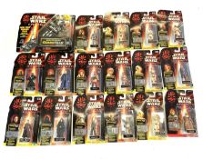 A quantity of vintage 1999 Star Wars Episode One collectible figures by Hasbro in original card