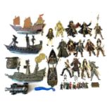 A quantity of collectible Pirates of The Caribbean figurines and ships. To include: - Jack Sparrow -