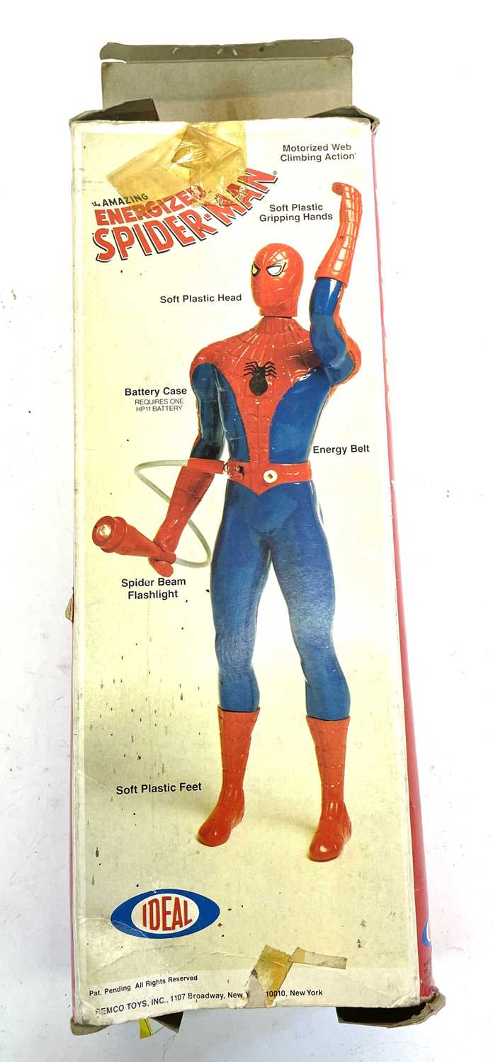 A rare vintage 1978 'Energized Spider-Man' motorized web climbing figure in original box by - Image 2 of 2