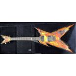 A Dimebag Darrell (of Pantera) Dean ML Razorback Explosions electric guitar with original Dean